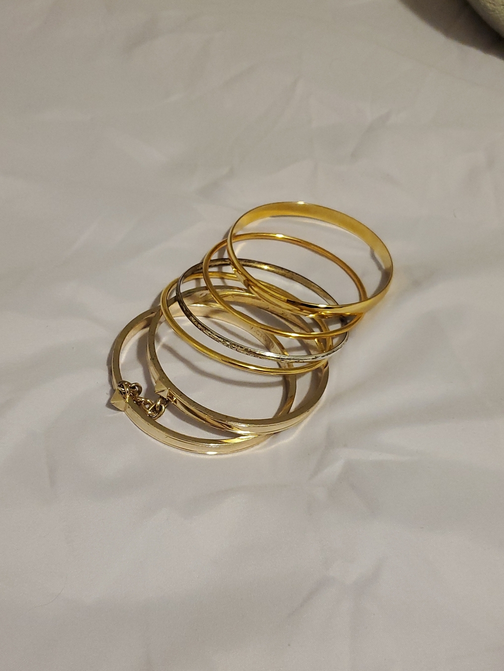Various Gold Tone Women’s Bangle Bracelets